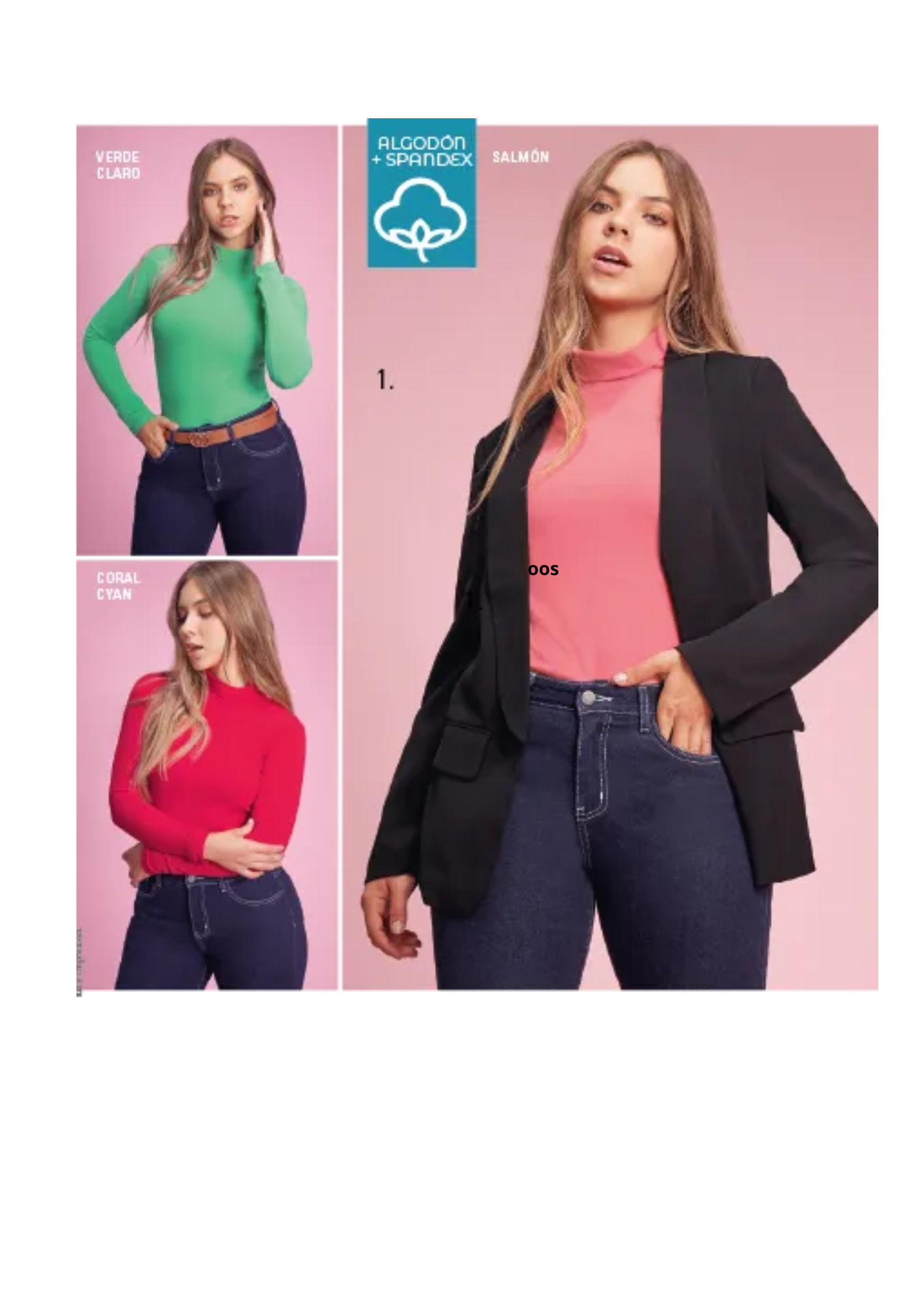 CAFARENA BURDEOS ZONIA
Color: Verde - Coral - Palo Rosa
Tallas: L - XL